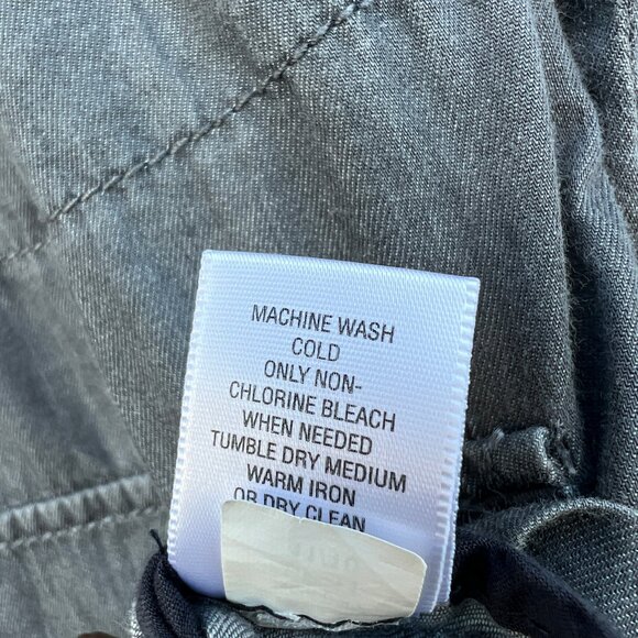 Banana Republic Womens Jacket Size Medium Gray Zip Utility Surplus Jack Gorpcore - Picture 7 of 10